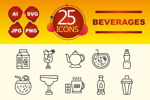 Beverages Graphics for Modern Design