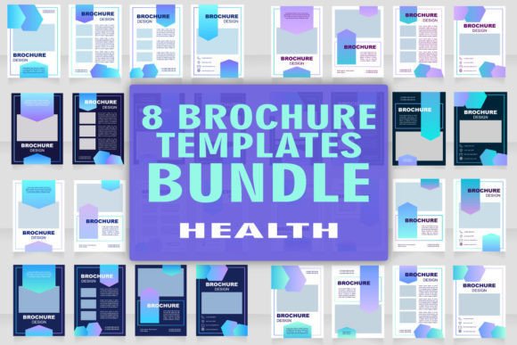 Clinical Service Brochure Template Set for Graphic Templates