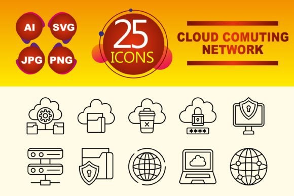 Cloud Computing Network Graphics for Modern Web Design