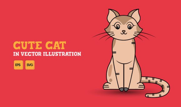 Cute Cat Vector Graphics for Digital Creators