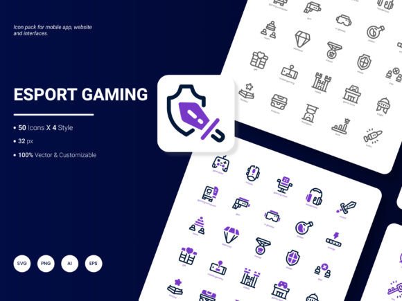 Esport Gaming Icon Pack Boosts Visual Storytelling
