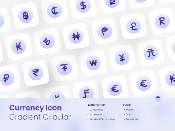 Gradient Circular Icons for Modern Design