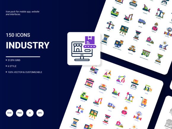 Industry Icon Pack: A Crafters’ Graphic Design Asset