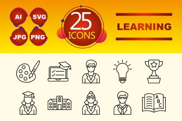 Learning Icons for Embroidery