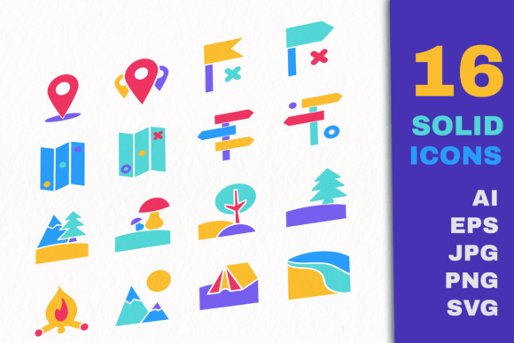 Modern Camping Graphics for Handmade Creators