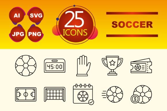 Soccer Graphics Set for Digital Sellers