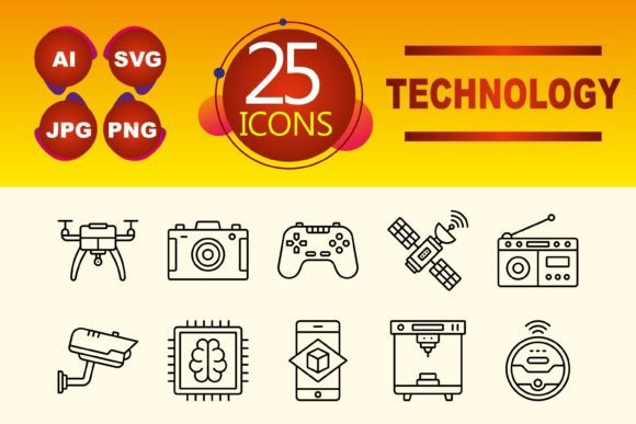 Technology Graphics for Handmade Creations